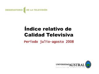 Índice relativo de Calidad Televisiva