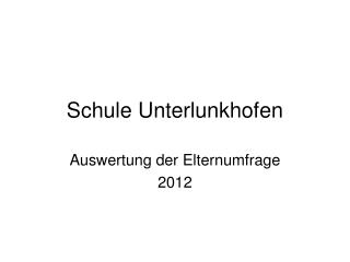 Schule Unterlunkhofen