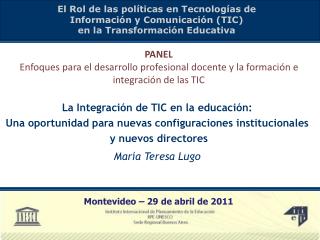La Integración de TIC en la educación: Una oportunidad para nuevas configuraciones institucionales