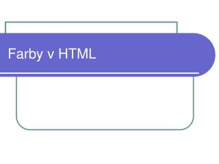 Farby v HTML