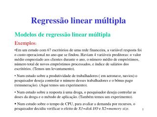 Regressão linear múltipla