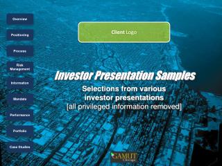 Investor Presentation Samples