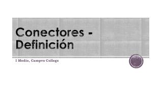 Conectores - Definición