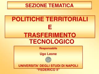 SEZIONE TEMATICA