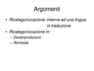 Argomenti