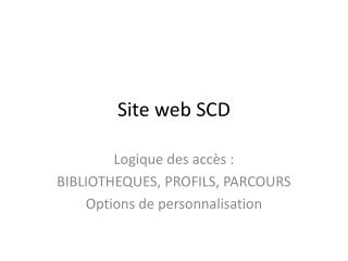 Site web SCD