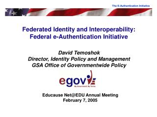The E-Authentication Initiative