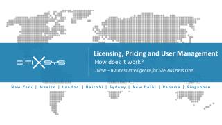Licensing, Pricing and User Management How does it work?