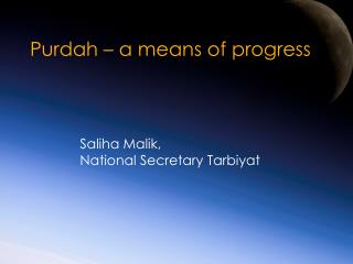 Purdah – a means of progress
