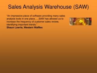 Sales Analysis Warehouse (SAW)