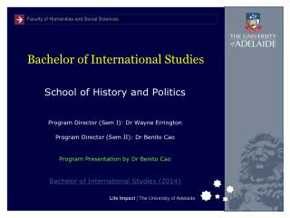 Bachelor of International Studies