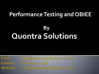 OBIEE by QuontraSolutions