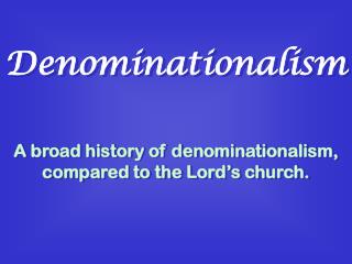 Denominationalism