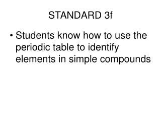 STANDARD 3f