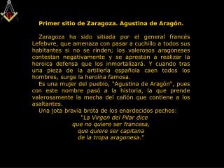 Primer sitio de Zaragoza. Agustina de Aragón.