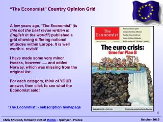 “The Economist” Country Opinion Grid