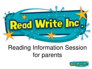 Reading Information Session for parents