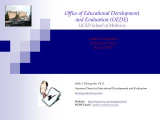 Office of Educational Development and Evaluation (OEDE) UCSD School of Medicine
