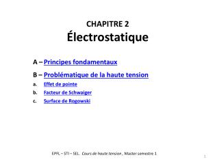 CHAPITRE 2 Électrostatique