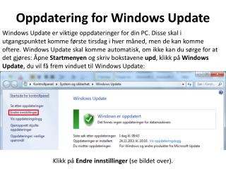 Oppdatering for Windows Update
