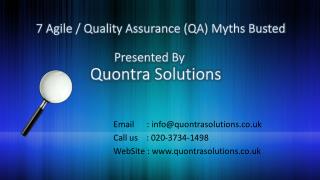 Quality Assurance (QA) Myths Busted by QuontraSolutions