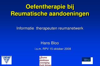 Oefentherapie bij Reumatische aandoeningen