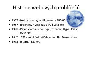 Historie webových prohlížečů