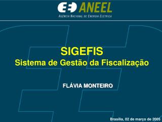 SIGEFIS Sistema de Gestão da Fiscalização