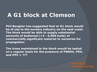 A G1 block at Clemson