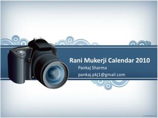 Rani Mukerji Calendar 2010
