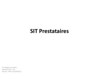SIT Prestataires