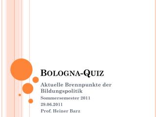 Bologna-Quiz