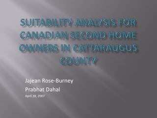 suitability analysis for Canadian second home owners in Cattaraugus County