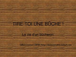 TIRE-TOI UNE BÛCHE !