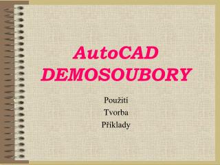 AutoCAD DEMOSOUBORY