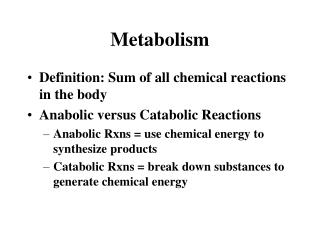 Metabolism