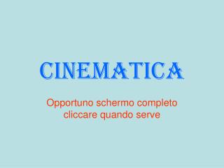 cinematica