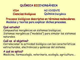 QUÍMICA BIO INORGÁNICA