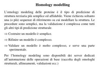 Homology modelling