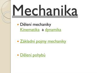 Mechanika