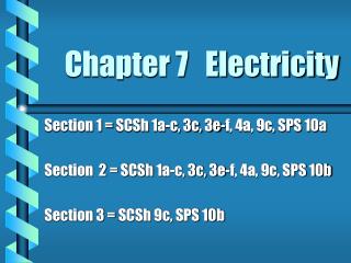 Chapter 7 Electricity