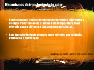 Mecanismos de transferência de calor