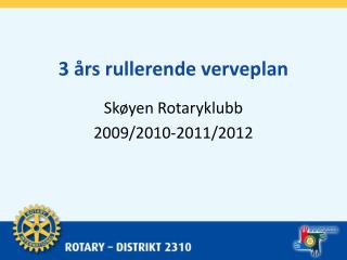 3 års rullerende verveplan