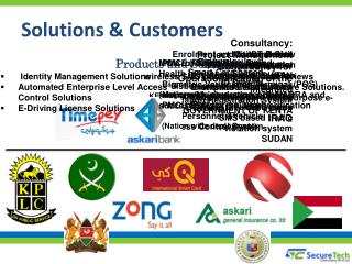 Solutions &amp; Customers