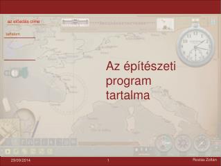 Az építészeti program tartalma