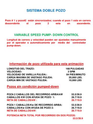 VARIABLE SPEED PUMP- DOWN CONTROL