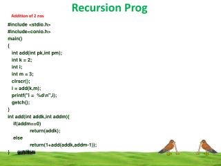 Recursion Prog