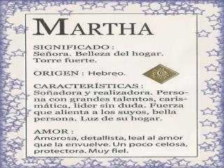 Martha de María