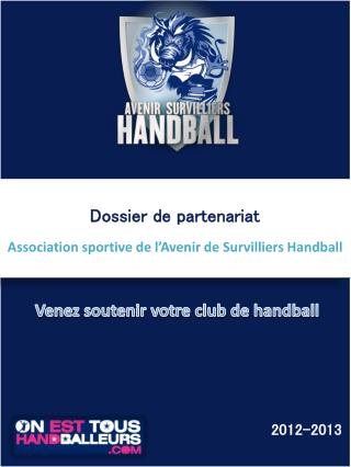 Dossier de partenariat Association sportive de l’Avenir de Survilliers Handball