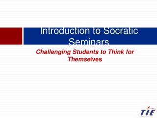 Introduction to Socratic Seminars